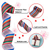 2Rolls 2 Styles Stripe Pattern Printed Polyester Grosgrain Ribbon OCOR-TA0001-37E-4