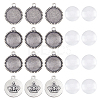 200Pcs DIY Half Round Pendant Making Kits DIY-AR0001-38AS-1