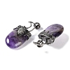 Natural Amethyst Pendants G-L524-17AS-07-2