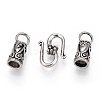 Tibetan Style Alloy Hook and S-Hook Clasps TIBEP-S300-21AS-RS-2