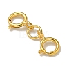 925 Sterling Silver Double Spring Ring Clasps STER-R003-07G-2