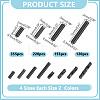 2840Pcs 8 Styles Glass Twist Bugle Beads SEED-AR0001-45-2
