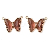 Brass Pave Faceted Glass Connector Charms FIND-Z020-03I-1