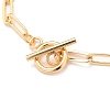 Brass Paperclip Chain Bracelets BJEW-JB05736-2