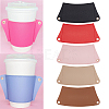 5Pcs 5 Colors PU Leather Heat Resistant Reusable Cup Sleeve AJEW-WR0001-58A-3