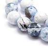 Faceted Natural Fire Crackle Agate Beads Strands X-G-F447-8mm-B09-3