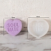 DIY Silicone Heart with Word Soap Molds PW-WG13454-04-1