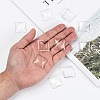 Transparent Glass Square Cabochons X-GGLA-A001-25mm-7