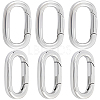 6Pcs Stainless Steel Spring Gate Rings STAS-BBC0008-34C-1