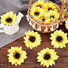 CRASPIRE 20Pcs Cloth Sunflower AJEW-CP0001-83-4