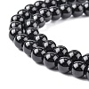 Synthetic Black Stone Beads Strands G-G088-6mm-2