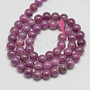 Natural Gemstone Ruby Round Beads Strands G-O017-6mm-06-2