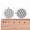Non-Tarnish 201 Stainless Steel Sacred Geometric Pendants STAS-S105-JN899-1-4