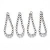 Brass Rhinestone Cup Chain Pendants X-KK-R129-07P-1