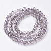 Electroplate Transparent Glass Beads Strands EGLA-A034-T2mm-F12-2