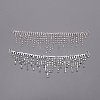 Brass Rhinestone Links FIND-WH0001-15-1