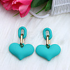 Heart Acrylic Dangle Stud Earrings FS-WG6C9EC-11-1