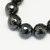 1Strand Grade A Non-Magnetic Synthetic Hematite Beads Strands X-G-S084-10mm-1
