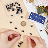 54Pcs Glazed Porcelain Round Beads PORC-SC0001-09-3