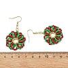 Christmas Glass Dangle Earrings EJEW-MZ00829-5