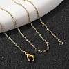 Ion Plating(IP) 304 Stainless Steel Cable Chain Necklaces NJEW-P248-01G-2