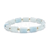 Natural Gemstone Column Beaded Stretch Bracelet for Women BJEW-JB08596-3