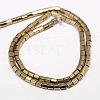 Electroplate Non-magnetic Synthetic Hematite Beads Strands G-J166-3x3mm-03-2