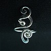 Boho Adjustable Brass Twisted Wire Wrapped Long Toe Rings FS-WGE7B88-01-2