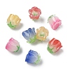 16Pcs 4 Colors Gradient Color Opaque Acrylic Beads MACR-CJ0002-32-8