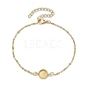304 Stainless Steel Round Cabochon Setting Bracelets BJEW-JB11092-01-1