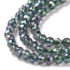 Electroplate Transparent Glass Beads Strands LS-GLAA-H021-01B-FR01-5