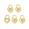 Brass Micro Pave Cubic Zirconia Pendants KK-H428-06G-1