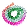 Transparent Painted Glass Beads Strands DGLA-A034-T6mm-A03-5