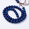 Electroplated Natural Druzy Geode Agate Bead Strands X-G-R345-8mm-57-2