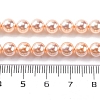 UV Plating Pearlized Glass Pearl Beads Strands GLAA-F128-01A-T7-2