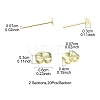 20Pcs 304 Stainless Steel Stud Earring Findings STAS-YW0001-42G-4
