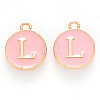 Golden Plated Alloy Enamel Charms X-ENAM-S118-07L-1