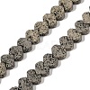 Electroplated Natural Lava Rock Beads Strands G-Q1009-G01-02D-1