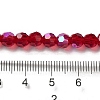 Electroplate Transparent Glass Beads Strands EGLA-A035-T6mm-L07-4