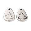 Non-Tarnish 304 Stainless Steel Pendants STAS-O145-42P-1