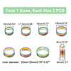 14pcs 7 size Unisex Stainless Steel Grooved Finger Ring Sets RJEW-UN0002-65MC-4