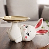Ceramic Rabbit Tray Figurines PW-WG16126-02-1