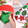 Christmas Theme Computerized Embroidery Polyester Iron On/Sew On Patches DIY-PH0023-25-3