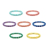 7Pcs 7 Colors Column Polymer Clay Stretch Beaded Bracelets BJEW-JB08764-1