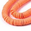 Flat Round Handmade Polymer Clay Beads CLAY-R067-12mm-11-4