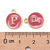 Golden Plated Alloy Enamel Charms ENAM-S118-08P-3