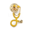 Medical Echometer Enamel Pin JEWB-WH0023-18G-1