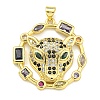 Brass Micro Pave Cubic Zirconia Pendants KK-K354-19A-G-1