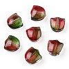 Spray Painted Transparent Glass Beads GLAA-T022-26-2