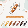 70pcs 7 colors Natural Wood Buttons FIND-NB0005-03B-2